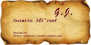 Guzmits József névjegykártya